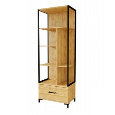 წიგნის თარო უჯრით JENNA (Artisan Oak/Black) 24RRKN88