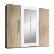 Шкаф 4-дверный VERA (Дуб сонома светлый/Белый) 22FADH20