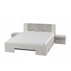 საწოლი 1800 + საწოლის მაგიდები 2 ც. + 2 უჯრა VERA (Arctic Pine Light/Dark) 224ZDH82