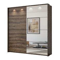 მოცურების კარადები CENTURY 2-კარიანი სარკეებით (Monastic Oak) 24ZBJT58