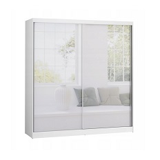 Шкаф-купе LONDON LUX 2-дверный с зеркалами (Белый/Зеркала) 2497KE57