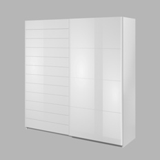 მოცურების კარადები GALAXY 2-კარიანი (თეთრი/თეთრი მინა) 2498EA67