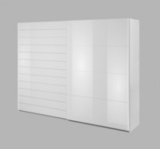 მოცურების კარადები GALAXY 2-კარიანი (თეთრი/თეთრი მინა) 2498EA69