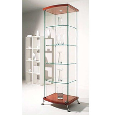 კვადრატული მინის ვიტრინა მოხრილი ფასადით As64.03 Astron მინანქრის პრიალა