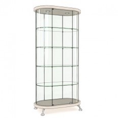 ოვალური შუშის ვიტრინა As64.10 Astron პრიალა მინანქარი