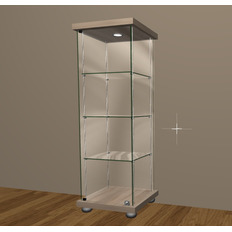 Витрина квадратная As 64.01(h=1247)-02 Lux Эмаль глянцевая