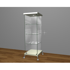 ვიტრინის კვადრატი As64.01(h=1247)-01 Lux მქრქალი მინანქარი