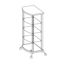 Витрина квадратная с гнутым фасадом As64.03(h=1247)-01 Lux Эмаль глянец