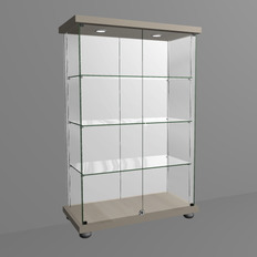 Витрина прямоугольная As64.08(h=1247)-02 Эмаль матовый