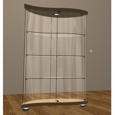 Showcase Drop As 64.05(h=1247)-02 Lux მქრქალი მინანქრი