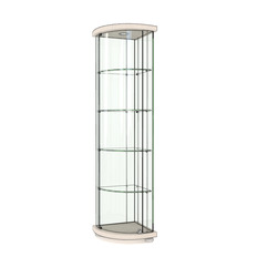 კუთხის ვიტრინა მოხრილი კარით As64.07-02 ლამინატი