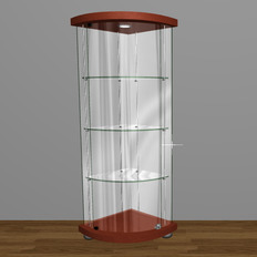 კუთხის ვიტრინა მოხრილი კარით As64.07(h=1247)-02 Lux Laminate