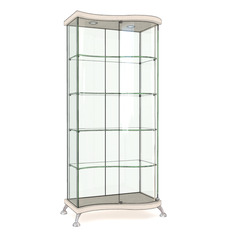 Витрина Полуволна As64.11-01 Ламинат