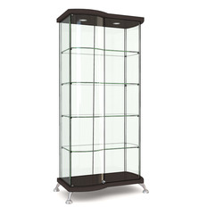 მართკუთხა ვიტრინა მოხრილი კარით და გვერდითი პანელით As64.09-01 ლამინატი