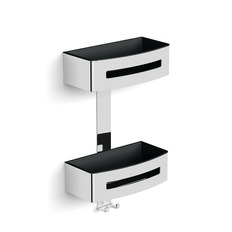 საშხაპე თარო 2 დონის სწორი პლასტმასით 75762 Langberger