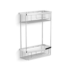 სწორი ქრომირებული თარო კედელთან, 2 დონის 70162 Langberger