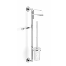 კედლის სადგამი ტუალეტის ფუნჯით, ტუალეტის ქაღალდის დამჭერით და სათადარიგო რულონის დამჭერით 70182 Langber