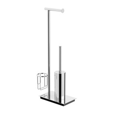 იატაკის სადგამი ტუალეტის ფუნჯით, ტუალეტის ქაღალდის დამჭერით და ჰაერის გამაგრილებელი დამჭერით 70281B Lang