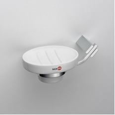 Мыльница керамика к стене WATTEAU 122C-L хром Schein