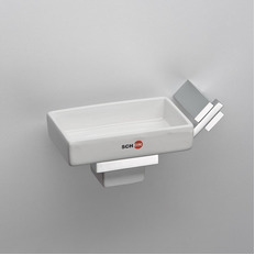 Мыльница керамика к стене квадратная WATTEAU 122CS-L хром Schein