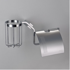 Бумагодержатель с крышкой + освежитель WATTEAU 126E2-R хром Schein