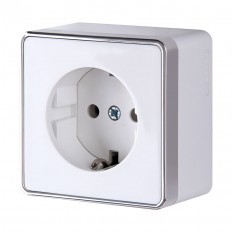 ზედაპირზე დამონტაჟებული სოკეტები და გადამრთველები Werkel სერიის GALLANT ფერი თეთრი