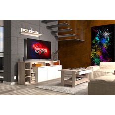 მისაღები ოთახი COMPACT (თეთრი/წაბლისფერი ნაირობი) ANREX