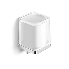 კვადრატული მინის კედელზე დისპენსერი პლასტმასის კოლბით 35021B Langberger