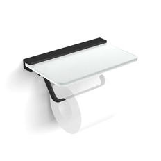 ქაღალდის დამჭერი მინის თაროებით VICO Black Edition 32041B-BP Langberger