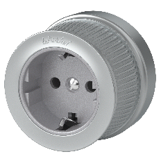 WL19-10-01 Werkel დამიწების სოკეტი (მქრქალი ქრომირებული) რეტრო