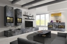 მისაღები ოთახი BAROS (მუქი ბეტონი) Helvetia