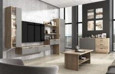 მისაღები ოთახი BRYCE (Canyon Oak/Silk Shiitake) ANREX