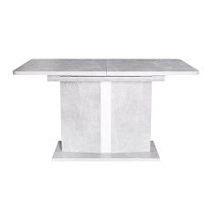 გასაშლელი სასადილო მაგიდა BRAVO (ბეტონის მსუბუქი/თეთრი) ANREX