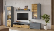 მისაღები ოთახი ROGER (Grey/Oak Wotan) Helvetia