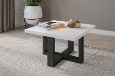 კვადრატული ყავის მაგიდა EKO (შავი ონიქსი/თეთრი) 249WMJ98