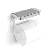 ქაღალდის მფლობელი ქრომის თაროზე სილიკონის საფარით (35041D) ლენგბერგი