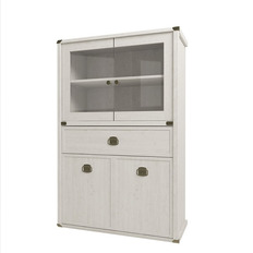 Шкаф с витриной 2V2D1SL MAGELLAN (Сосна винтаж)