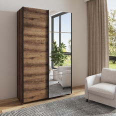 2-კარიანი გარდერობი ბეტა სარკით (მონასტარი-შავი მუხა) 22ZB1654