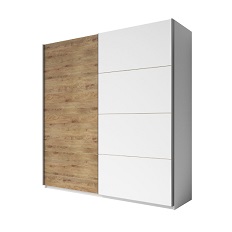 Шкаф-купе GALAXY 2-дверный без зеркал (Дуб бьюфорт/Белый) GALAXY2493EA17