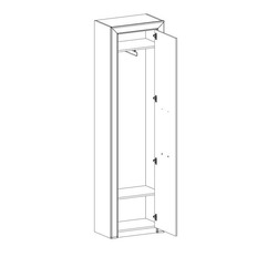 გარდერობი 1DW, OLIVIA