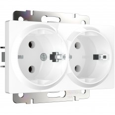 W1172001 Werkel ორმაგი ბუდე დამიწით (თეთრი)