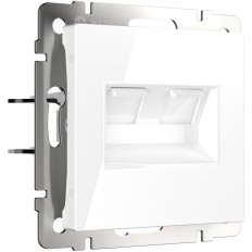 W1181101 Werkel ორმაგი Ethernet სოკეტი RJ-45 (თეთრი)