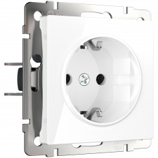 W1171301 Werkel Earth სოკეტი, ხრახნიანი ტერმინალი (თეთრი)