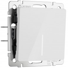 W1112141/ ერთჯერადი პლასტმასის ამომრთველი უკანა შუქით (თეთრი აკრილის) W1112141