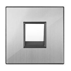 RJ45 და RJ11 სოკეტი წინა ფირფიტა WL02-RJ-CP გაპრიალებული 4690389100406