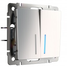 W1120102 Werkel განათებული ორმხრივი გადამრთველი (დავარცხნილი ნიკელი)