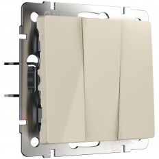 W1130003 Werkel სამი ბანდა გადამრთველი (სპილოს ძვლისფერი)