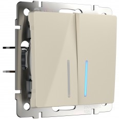 W1122103 Werkel ორმხრივი გადამრთველი უკანა განათებით (სპილოს ძვლისფერი)