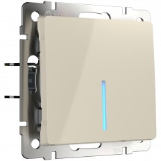 W1112103 Werkel ცალმხრივი გადამრთველი უკანა განათებით (სპილოს ძვლისფერი)