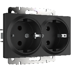 W1172008 Werkel ორმაგი ბუდე დამიწებით (შავი მქრქალი)